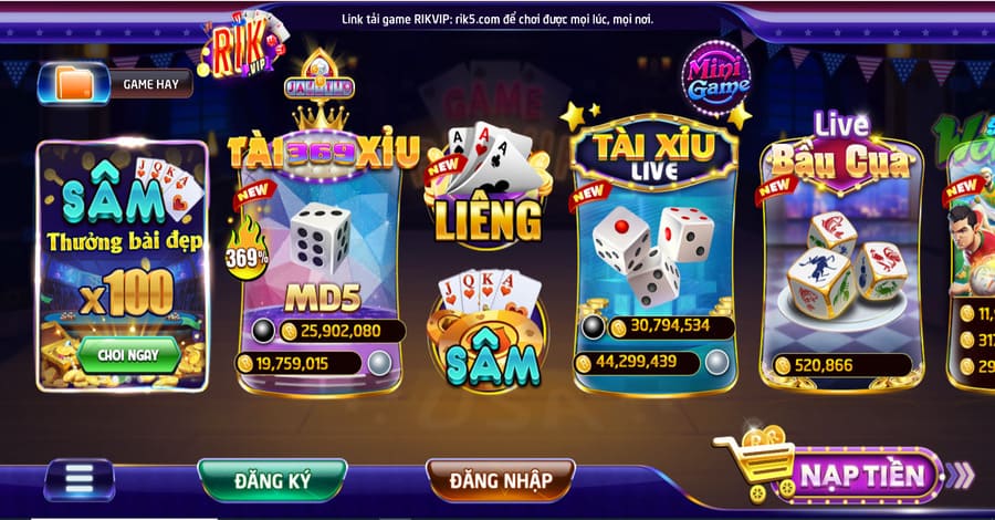 Rik Vip hiện nay đang cung cấp cho game thủ rất nhiều sản phẩm độc đáo.