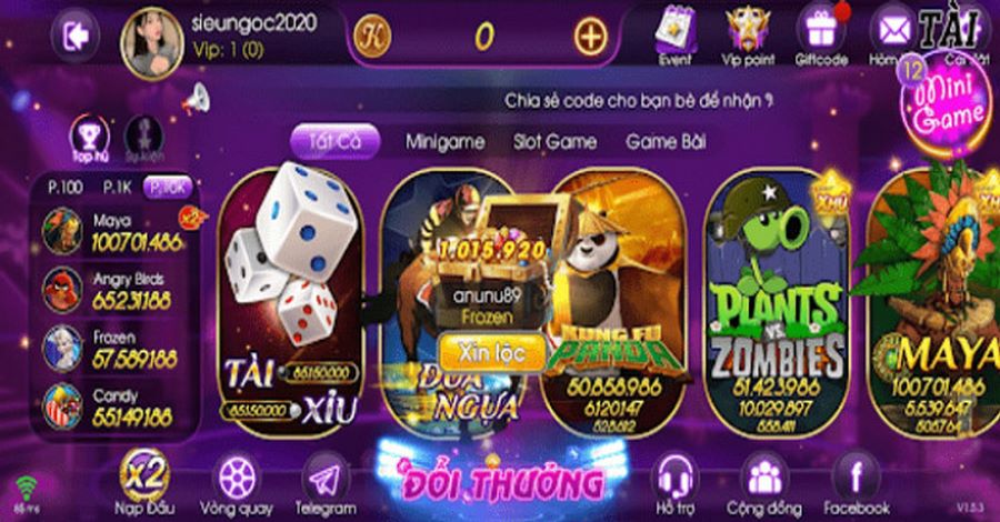 Kho game đa dạng để trải nghiệm rinh thưởng